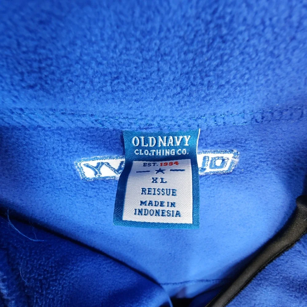 Old Navy Fleece Pullover Men XL Blue 1/2 Zip Moon Dance '94 Reissue Gorpcore NEW - Picture 4 of 10